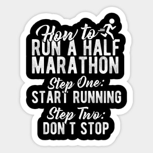 How To Run A Half Marathon Sticker